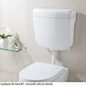 Aufputz Spülkasten AP für Stand-WC Toilette Weiß